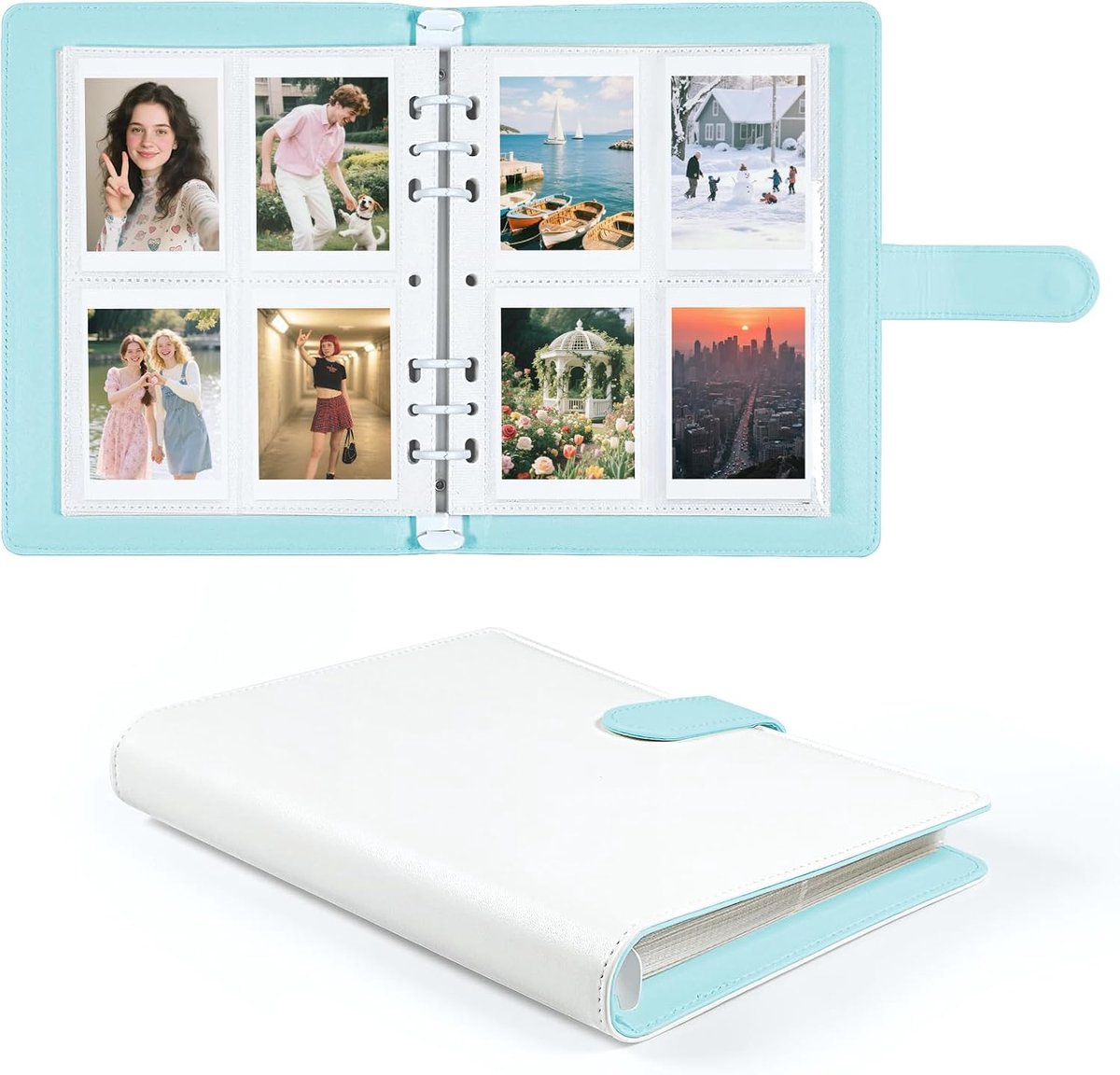 Fotoalbum 200 foto's 2x3 inch - Refillbare PU lederen hoes - Geschikt voor Fujifilm Instax en Polaroid - SnelShoppen