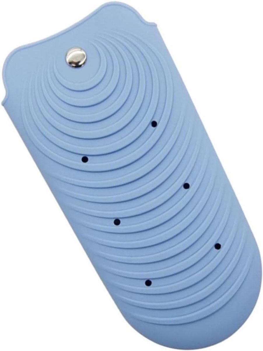Stijltanghouder Tas - Hittebestendige Mat Krultang - Stylingtools Beschermen - Antislip Golftextuur - 20.5 x 10 x 10 cm - Grijs