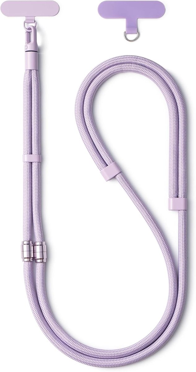 Mobielkoord 3-in-1 verstelbaar - afneembare telefoonband 51-80 cm - polsband 19 cm - praktische draagoplossing - SnelShoppen