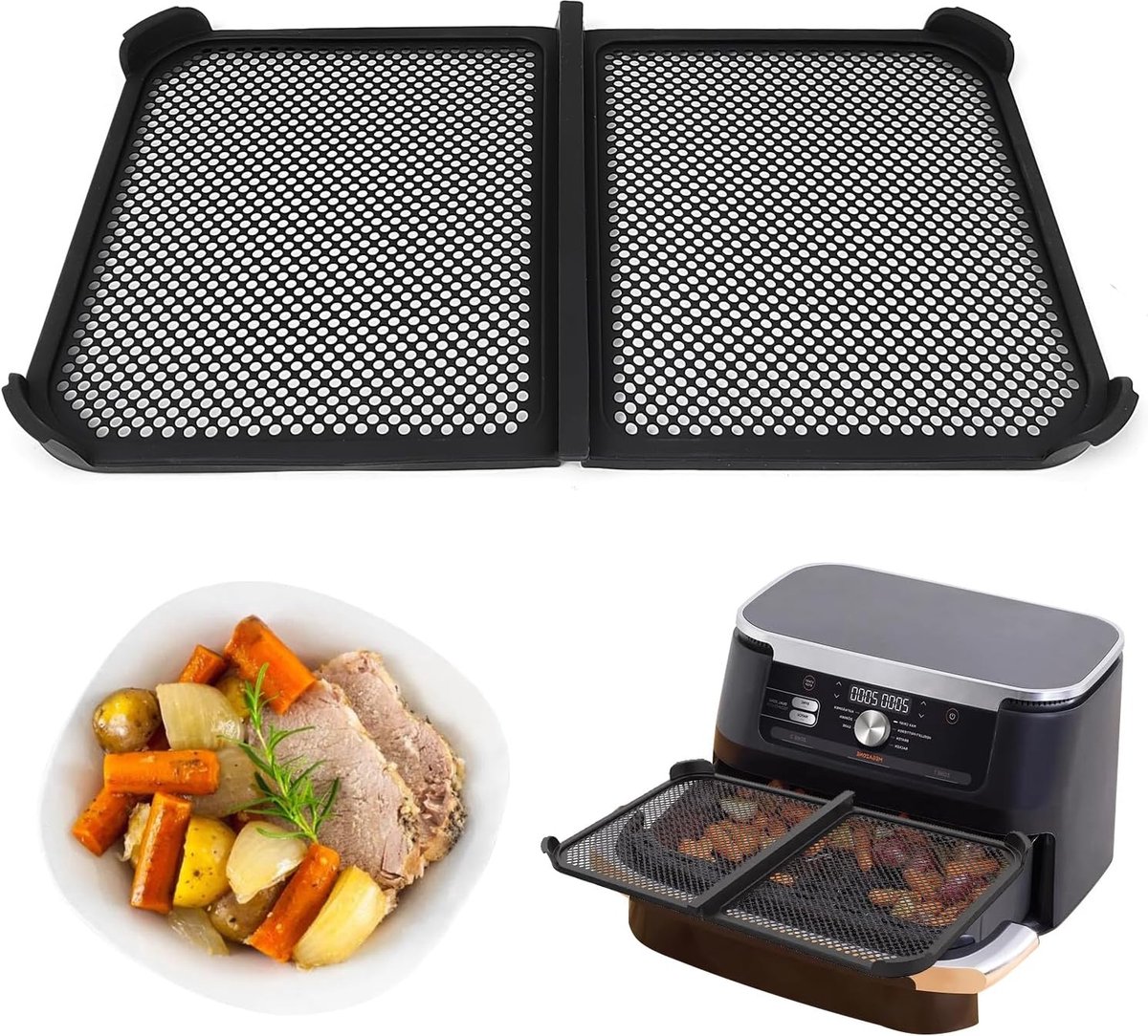 Spatdeksel voor Ninja Airfryer AF500EU - Siliconen - Vetbescherming - Verlengt levensduur apparaat - SnelShoppen