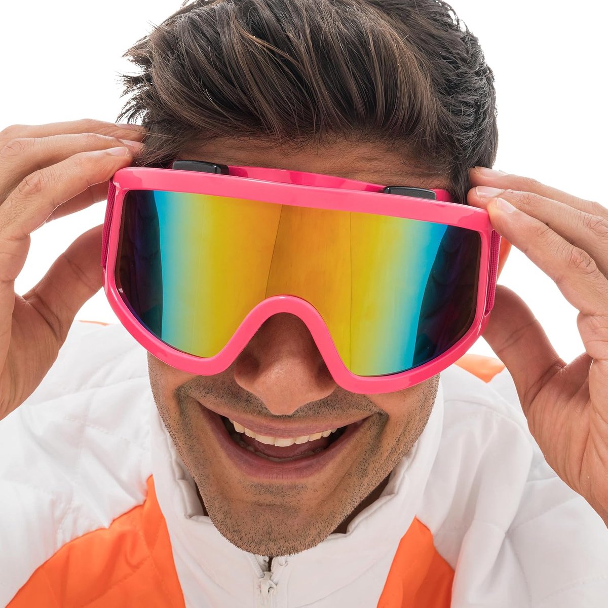 Ski goggles retro look - 80s en 90s stijl - spiegelglazen - perfect voor après-ski - SnelShoppen