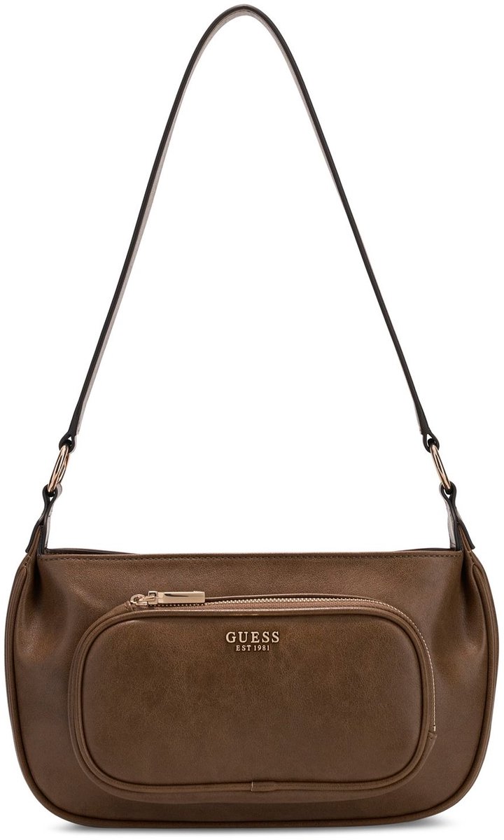 GUESS schoudertas Bronna Shoulder Satchel Bag Brown bruine