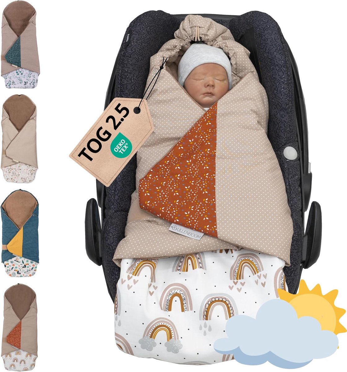 Maxi cosi dekentje l Universeel - Rainbow - TOG 2.5 - Geschikt voor kinderzitjes en buggy's - ShopVlot