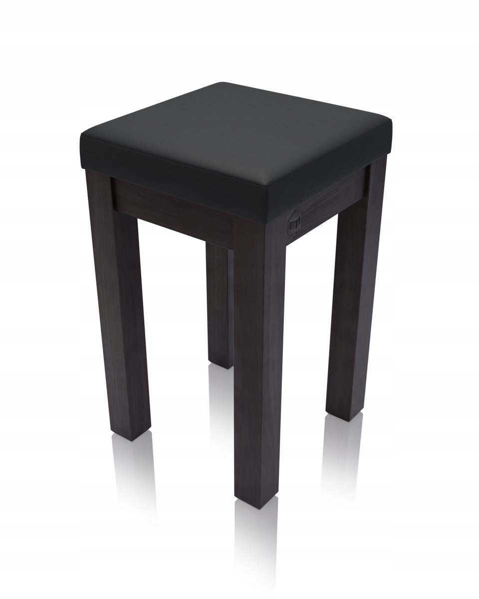 ERGO Keukentabouret Wenge met Zacht Kunstleer - 48.5 cm Hoog