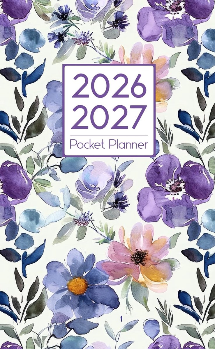 Pocket Planner 2026-2027 - 2 jaar kalender - compact formaat - perfect voor planning onderweg - ShopVlot