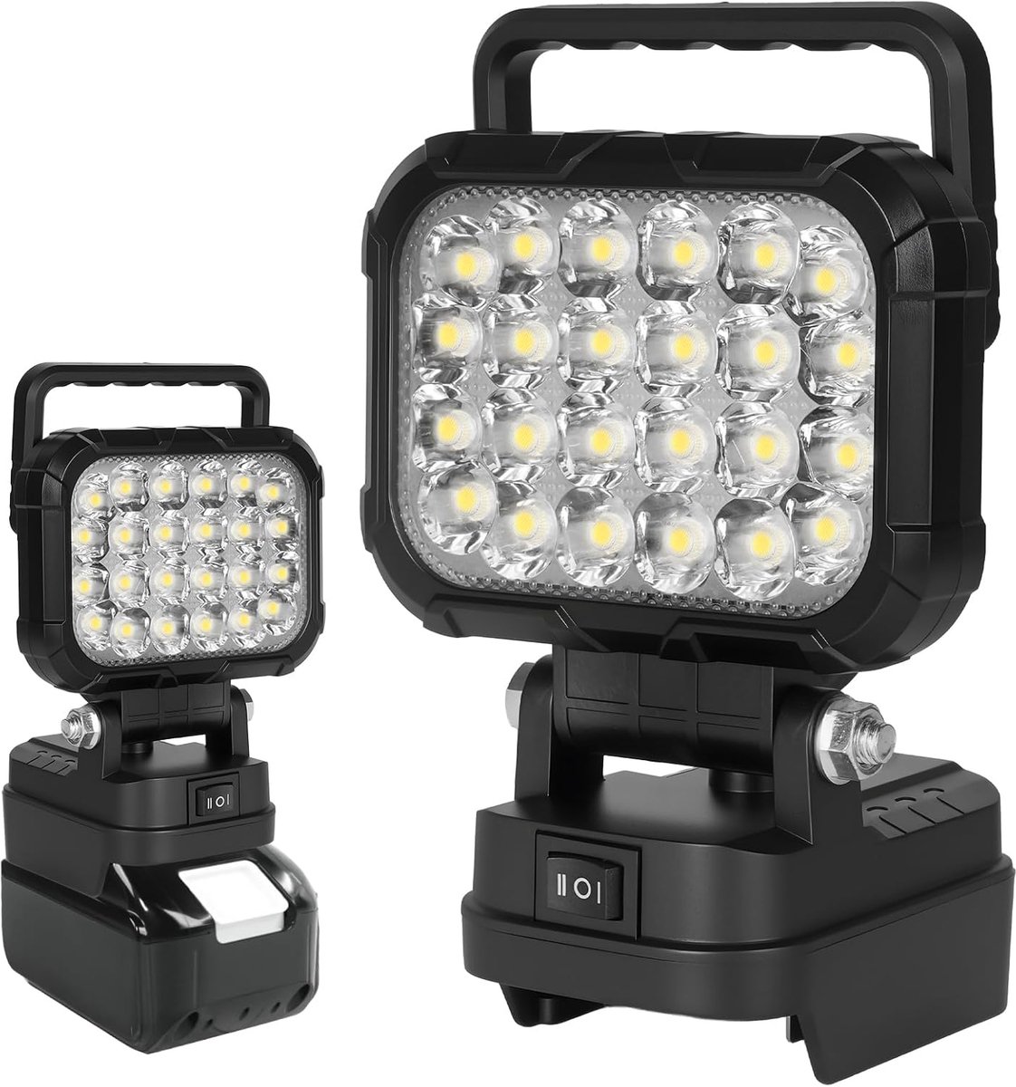 Draadloze LED-werklamp 72W - 5400LM Schijnwerpers - Draagbare lamp met 2 USB-poorten - Ideaal voor kamperen - ShopVlot