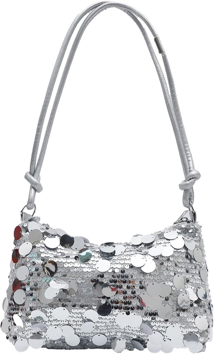 Clutch Dames Glitter - Schoudertas met Pailletten - Elegante Avondtas met Rits - Ideaal voor Feestjes - ShopVlot