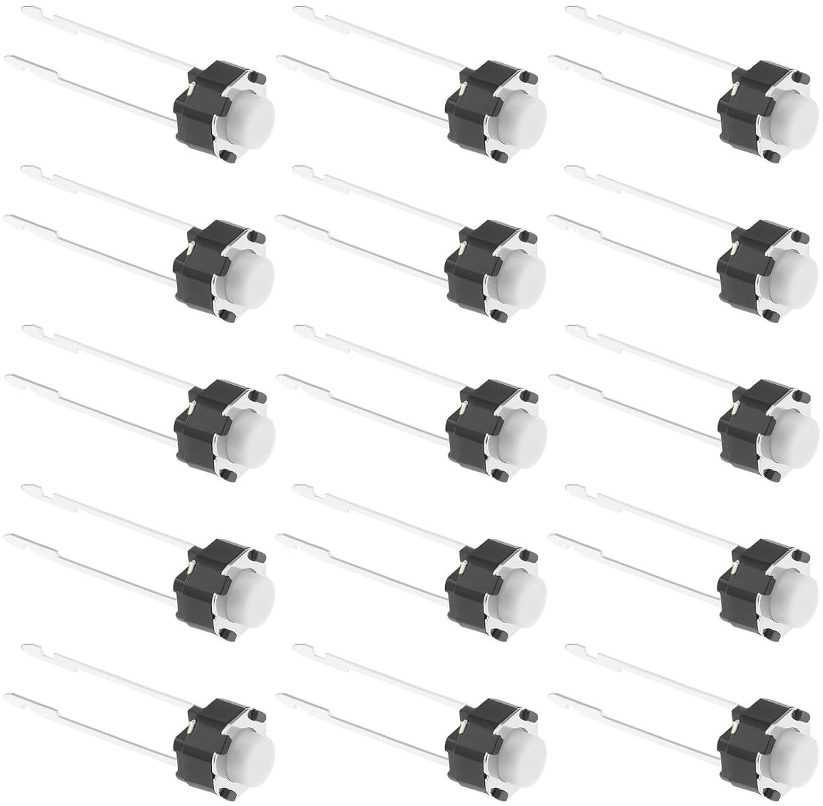 Micro Momentary Push Button Switch 50pcs - Tactiele Schakelaar - 6mm Rond - Perfect voor Elektronische Circuits - ShopVlot