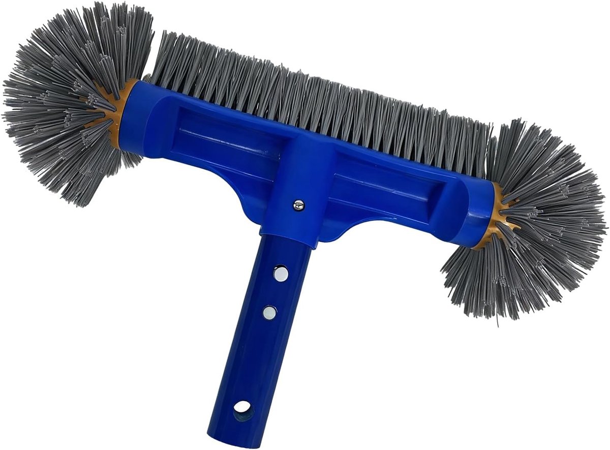 Zwembadborstel 33 cm - sterke borstelharen - voor foliezwembaden - reinigt wanden en treden - SnelShoppen