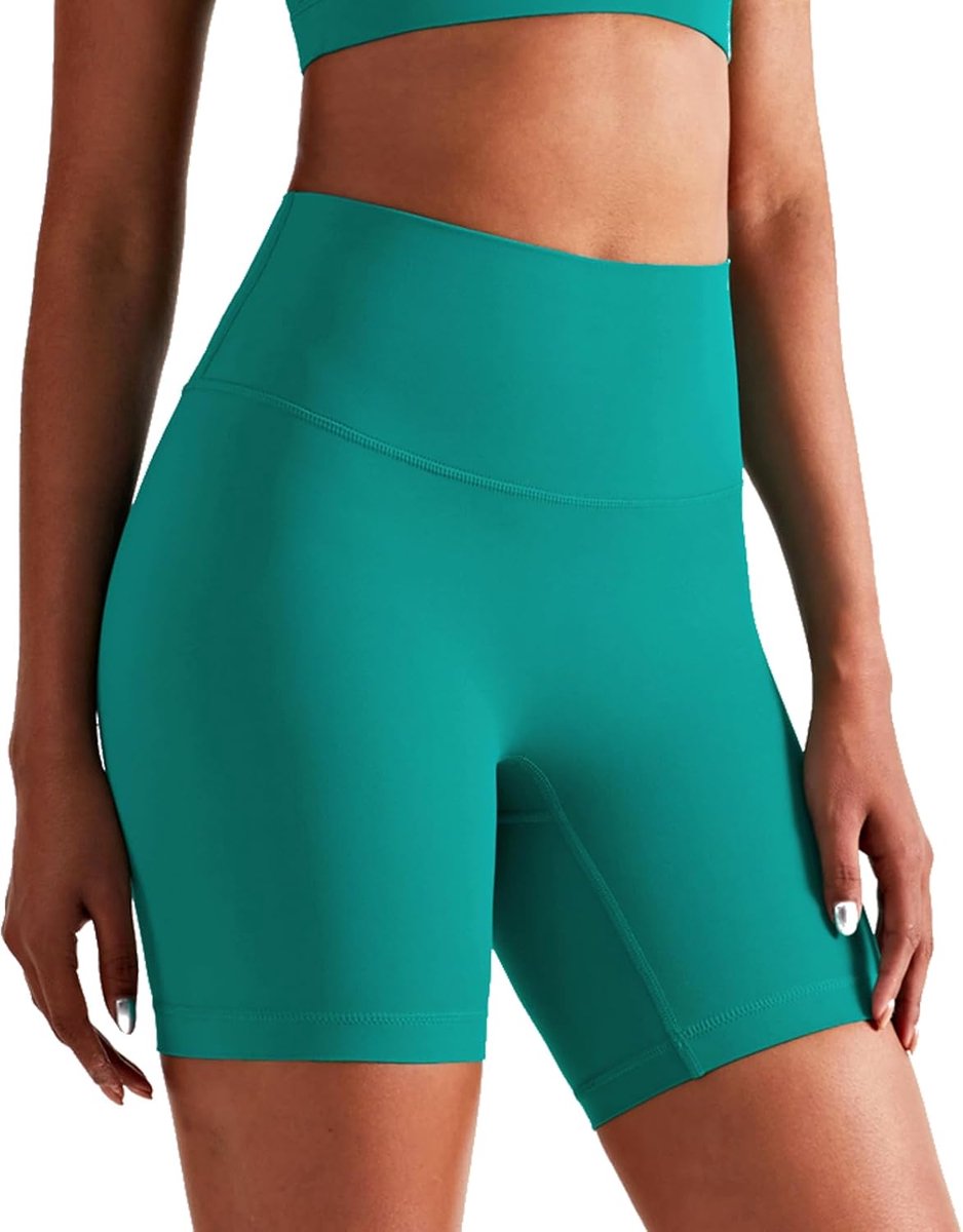 Fietsshorts dames - naadloos - hoge taille - buikcontrole - perfect voor yoga en gym - SnelShoppen