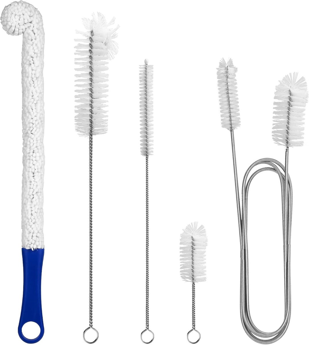 Reinigingsset borstel - Premium pijpenreiniger - Flexibel en stevig - Voor glazen en plastic - SnelShoppen