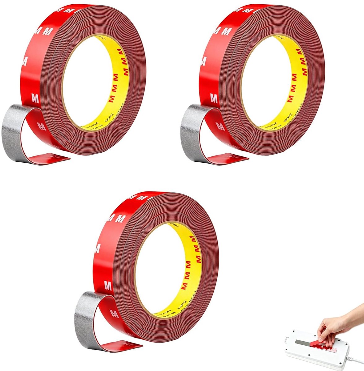 Dubbelzijdige montage tape - 3 rollen 3m x 15mm - waterdichte zware tape - ideaal voor thuis en kantoor - SnelShoppen