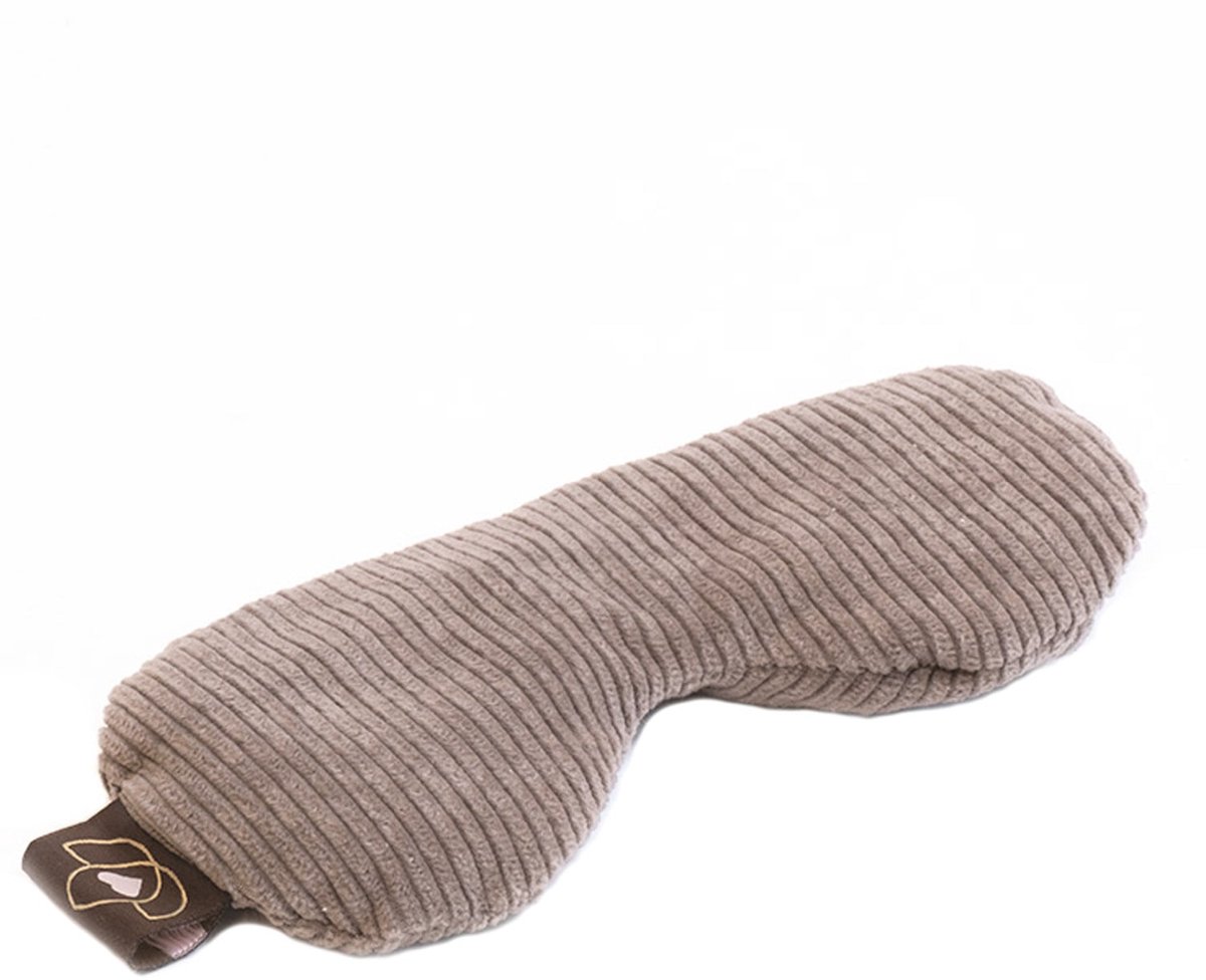 Oogkussen rib lavendel gevormd taupe eco - Lotus