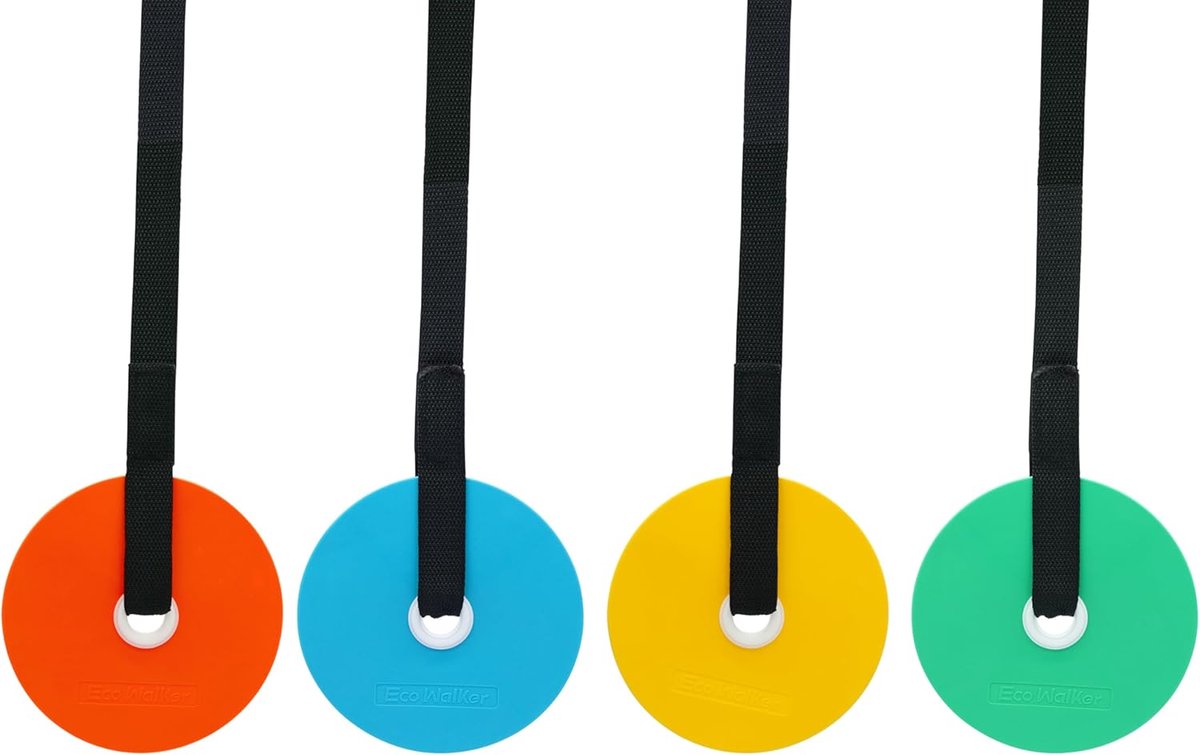 Target discs set van 4 (15 cm) - TPE schijven met verstelbare straps - ideaal voor voetbaltraining - SnelShoppen