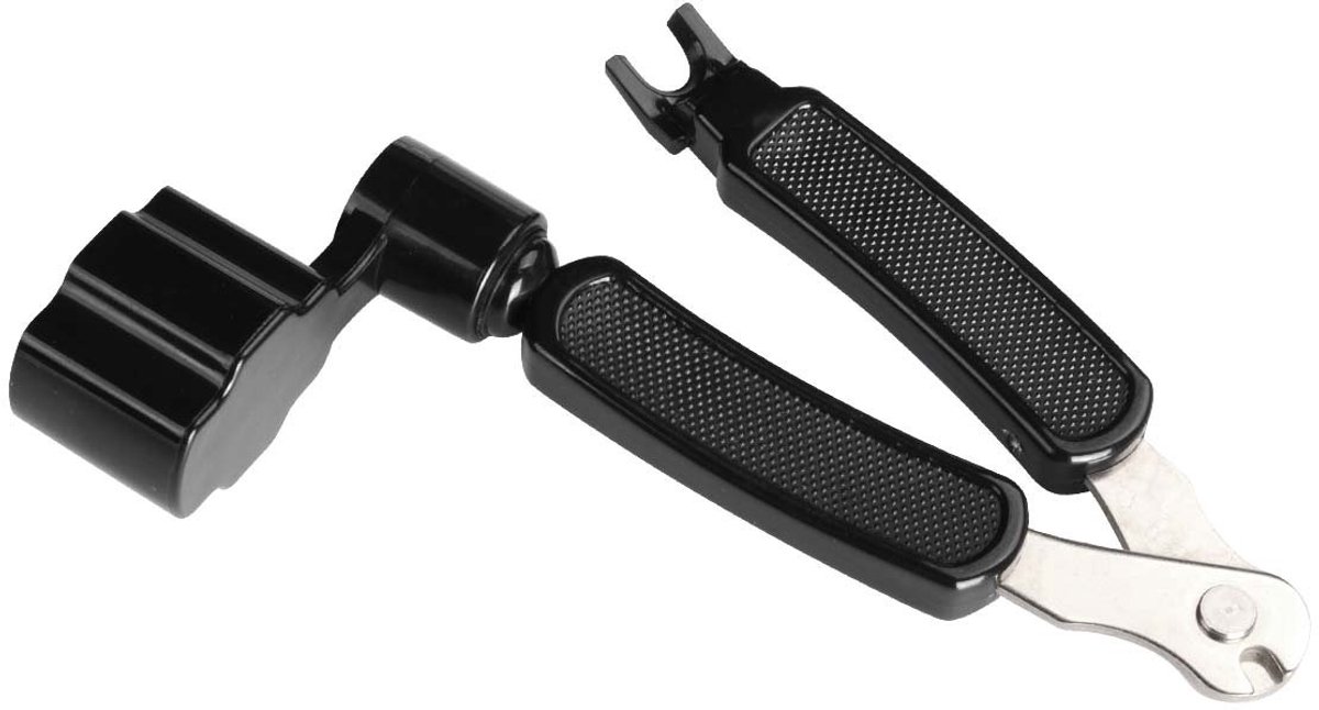 Gitaarwinder - 3-in-1 zwart multifunctioneel wind snij penverwijder accessoire voor snelle snaarwissel gitaar en basonderhoud