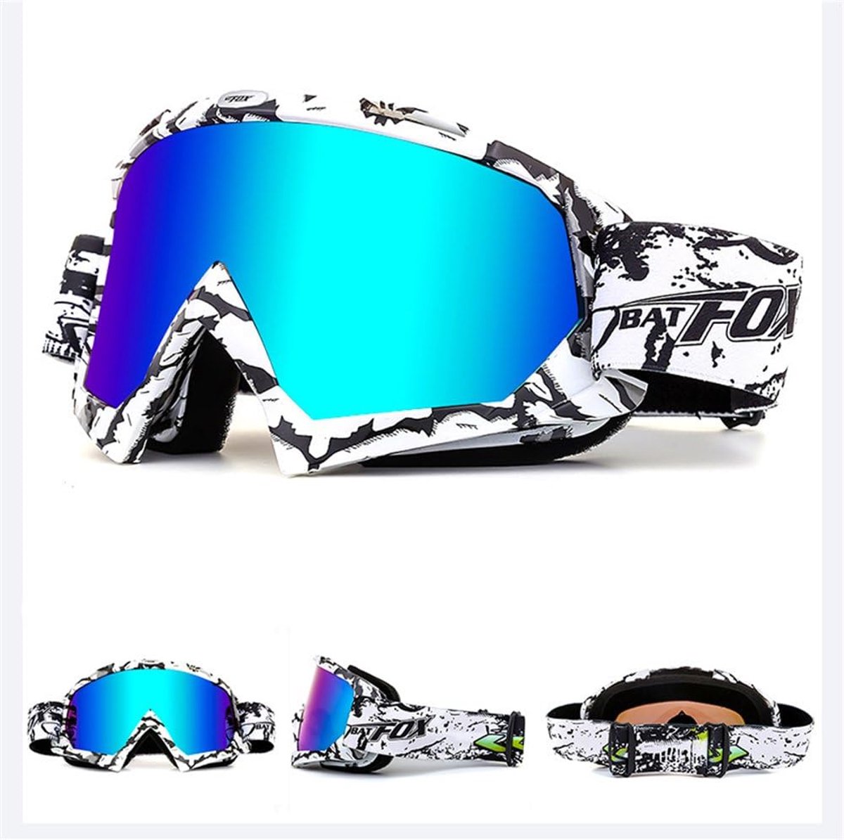 Motorcross goggles met windbescherming - sneeuw- en skibril - off-road veiligheid - ideaal voor wintersport - SnelShoppen
