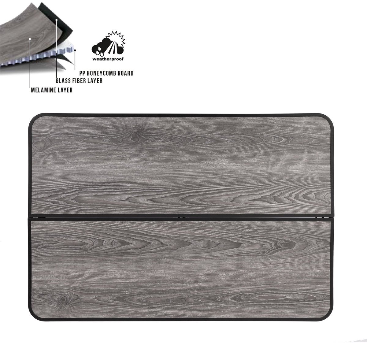 Brunner ELÙ Duplit NG - Campingtafel 110 x 75 x 49/70 cm