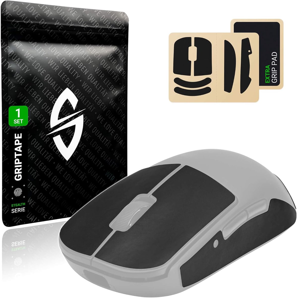 Grip Tape Set voor Gaming Muis - Ultra-Dun 0.5mm - Zelfklevend en Residuvrij - Optimaliseer je Grip - SnelShoppen