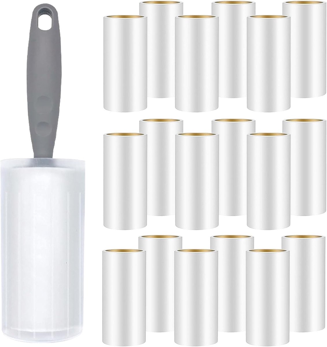Lintroller 18 Rollen 1080 Vellen - Extra Plakkerig - Met Dispenser en Stofbeschermhoes - Voor Huisdierenhaar en Vuil - SnelShoppen