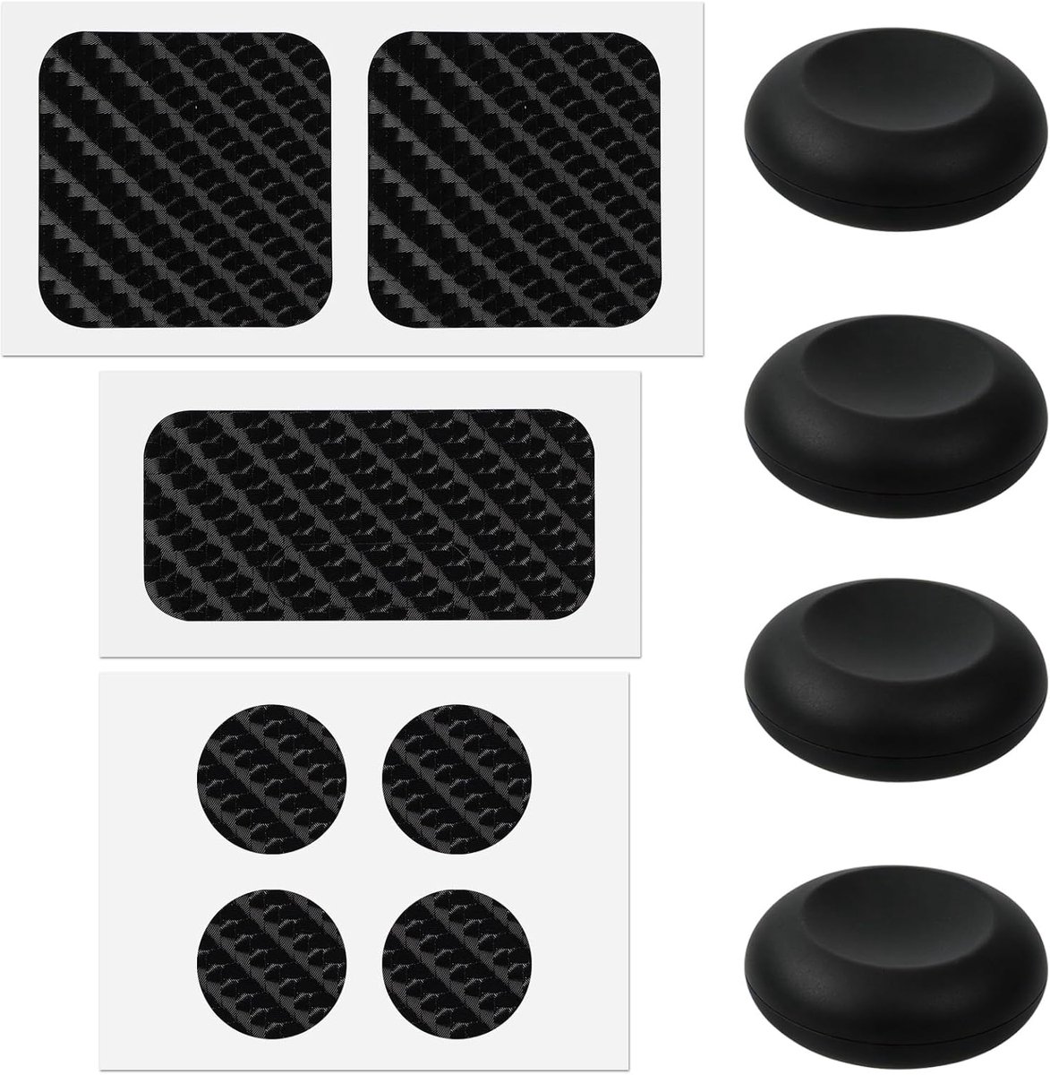 Steam Controller 2 beschermingsset - 12-in-1 accessoires - zwarte silicone en vinyl - SnelShoppen
