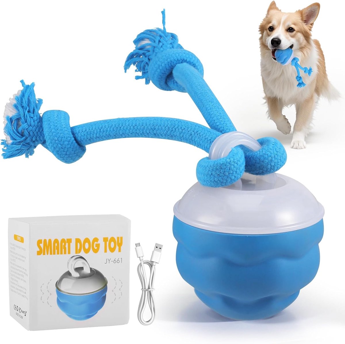 Interactief hondenspeelgoed blauw – voor verveling – stimuleert spelgedrag – ideaal voor actieve honden – SnelShoppen