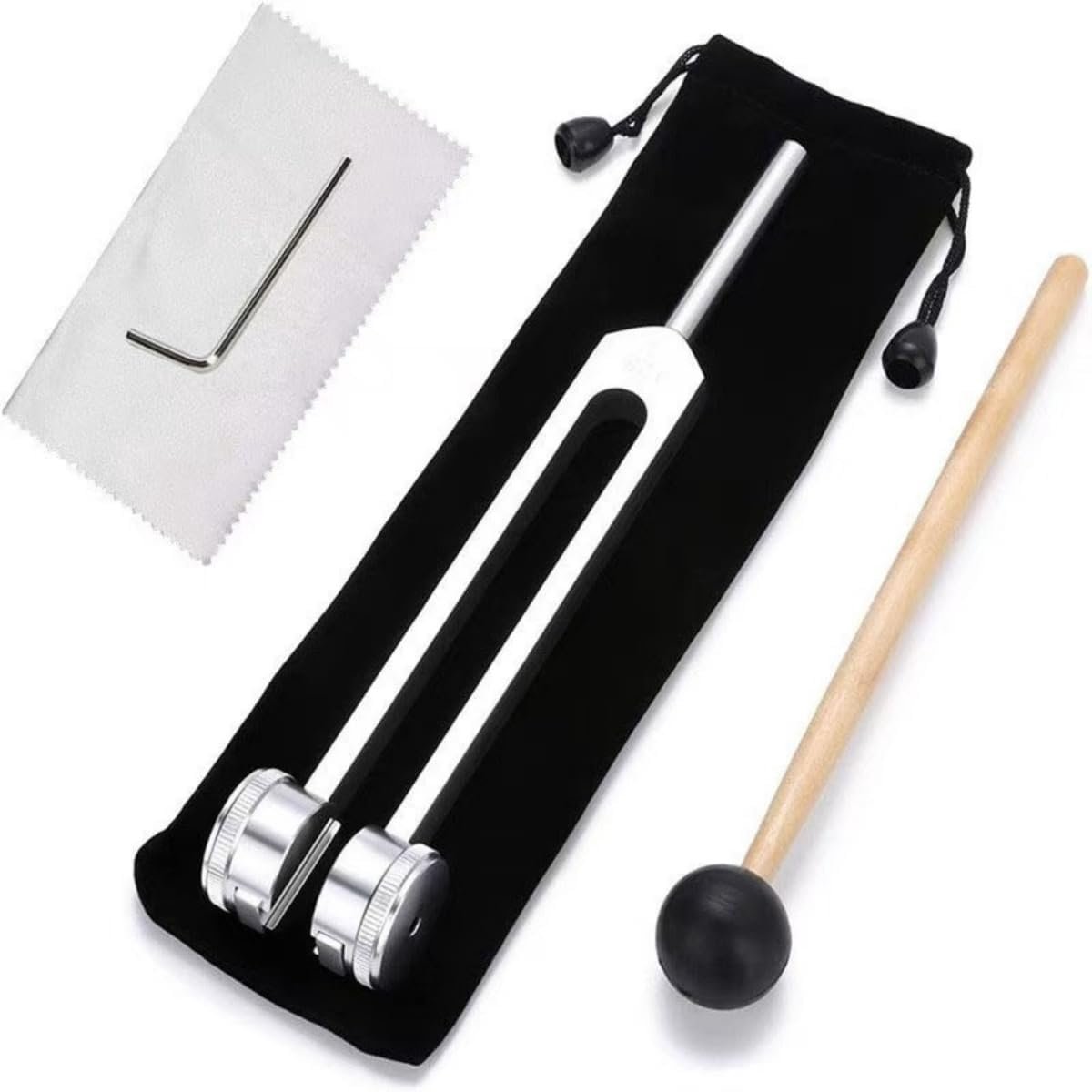 Tuning Fork 128Hz - Aluminium Legering - Inclusief Siliconen Hamer - Ideaal voor Geluidsbehandeling - SnelShoppen