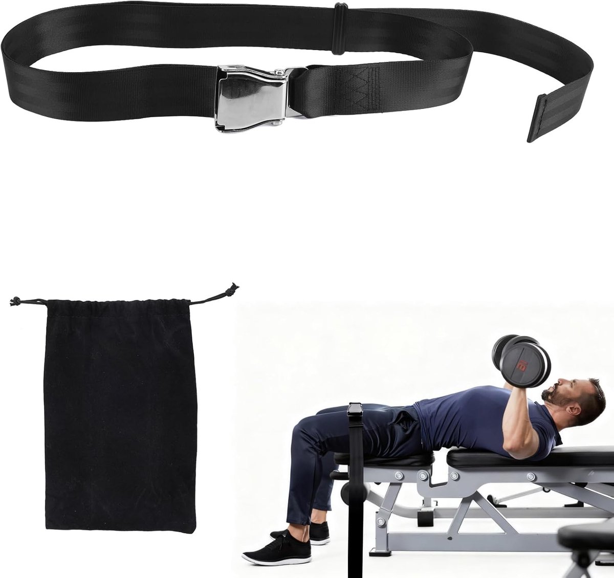 Nordic Hamstring Curl Strap - Hoogwaardige Polyester - Duurzaam en Praktisch - Ideaal voor Thuisgym - SnelShoppen