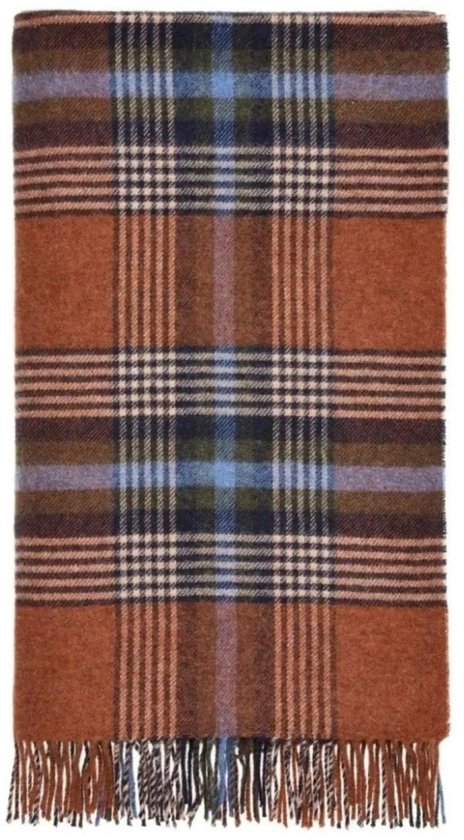 Plaid Christchurch Roestbruin - Shetland Lamswol - 140x185 - Bronte by Moon Scotland