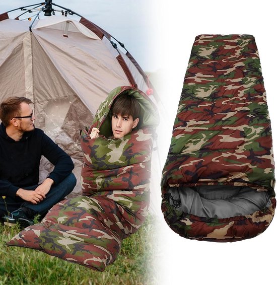Camping Slaapzak - Warme Slaapzak - Kamperen Buiten - Weerbestendig - 210 x 75 cm - Uniek van Camping — afbeelding 5