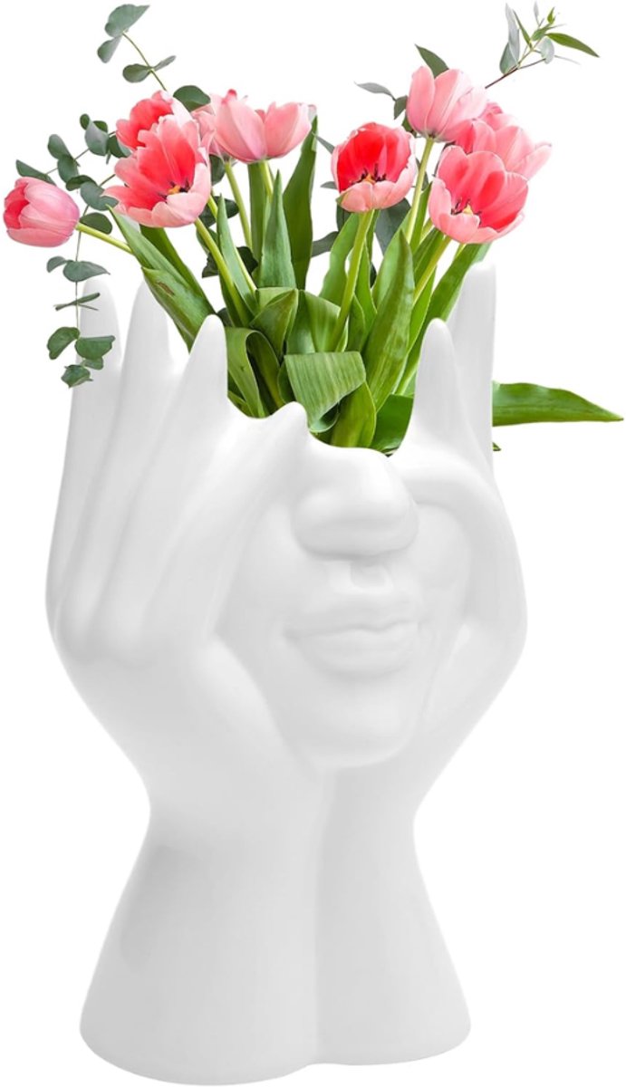 ZRNS® Toetervaas - Tulpenvaas - Wit