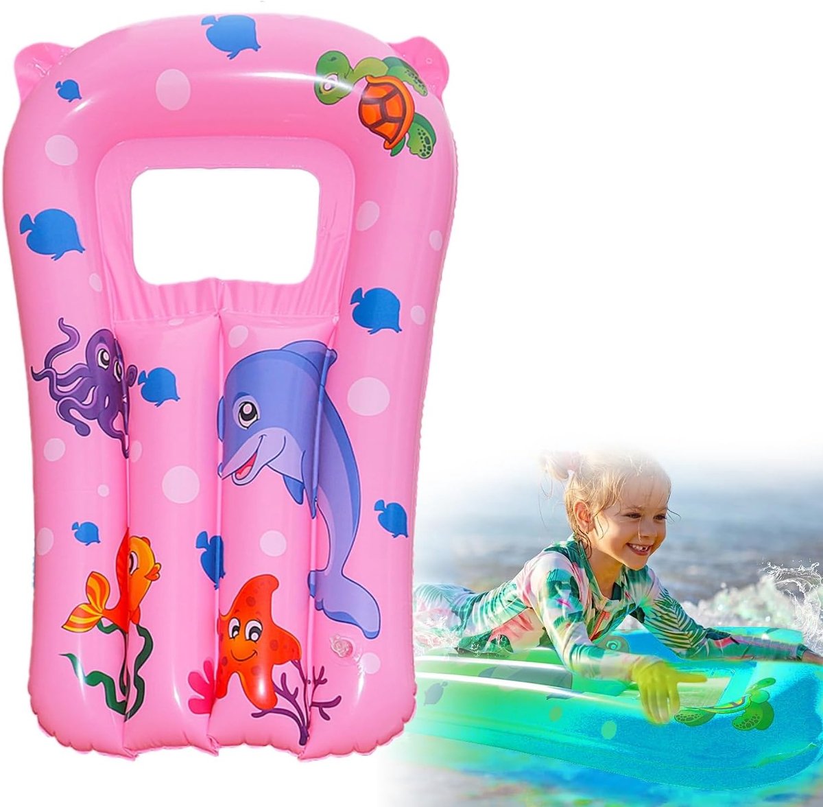 Opblaasbare Surfboard 45×71cm - Hoge kwaliteit PVC - Sterk en duurzaam - Ideaal voor kinderen - SnelShoppen