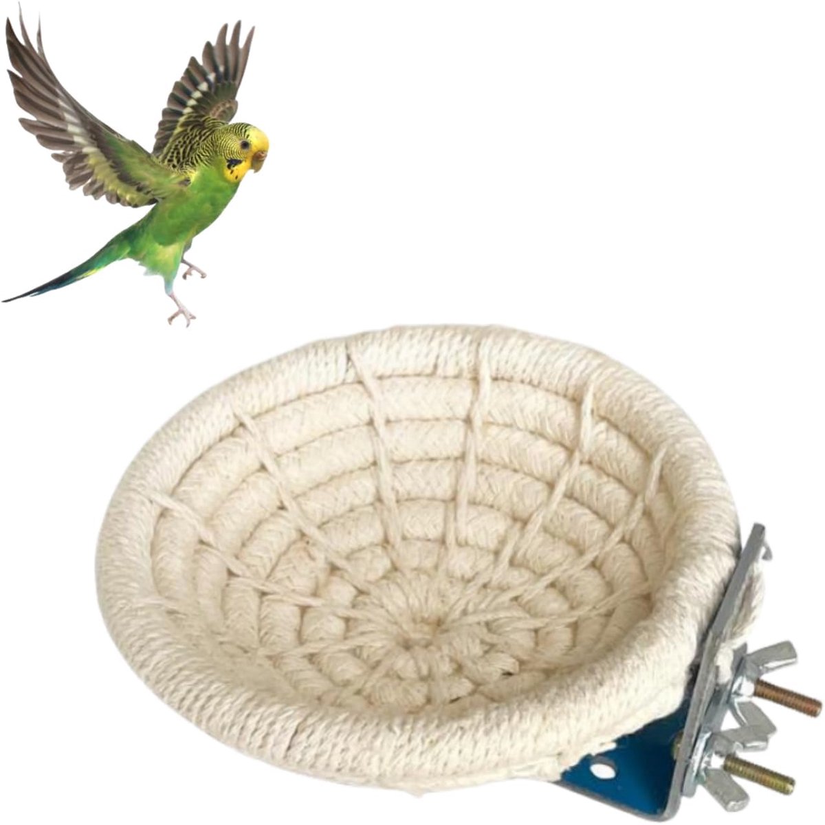 Vogelhuisje Katoenen Touw - Handgemaakt Vogelnest - Warm Voor Winter - Geschikt voor Papegaaien en Kleine Vogels - SnelShoppen