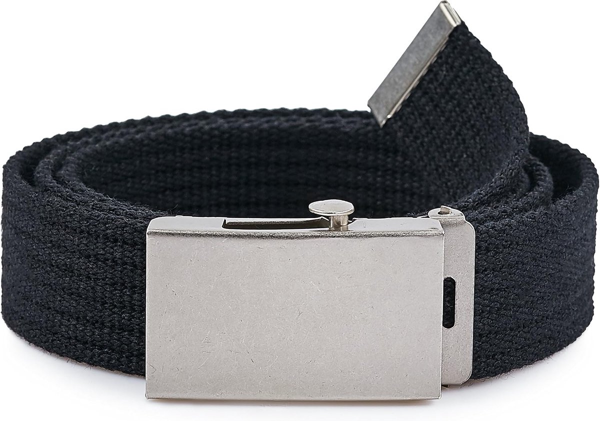 Damesriem 105 cm - stof riem - zwart-zilver - perfect voor elke outfit - SnelShoppen