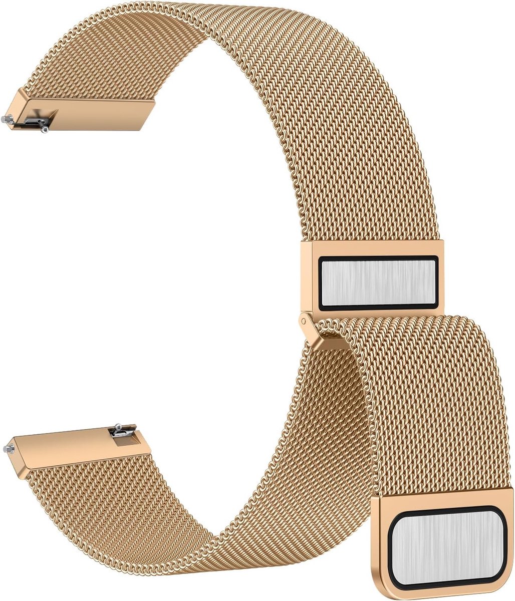 Horlogeband 22mm 20mm - RVS Mesh - Magnetische Sluiting - Snelle Vervangingsband voor Smartwatch - SnelShoppen