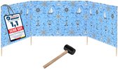 Garronda 4m Strand Windscherm Met Stokken - Windscherm Strand – Windscherm – Rubberen hamer – Zee-64 – GD-EX-Wb-4m