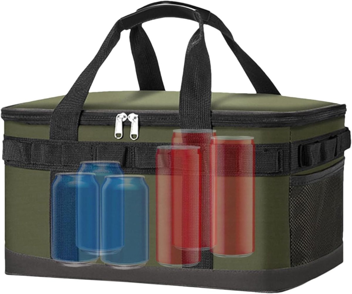 Koeltas Lunch - Voedselbox Tas - Outdoor Activiteiten - Waterdicht en Duurzaam - 23 Liter - Legergroen