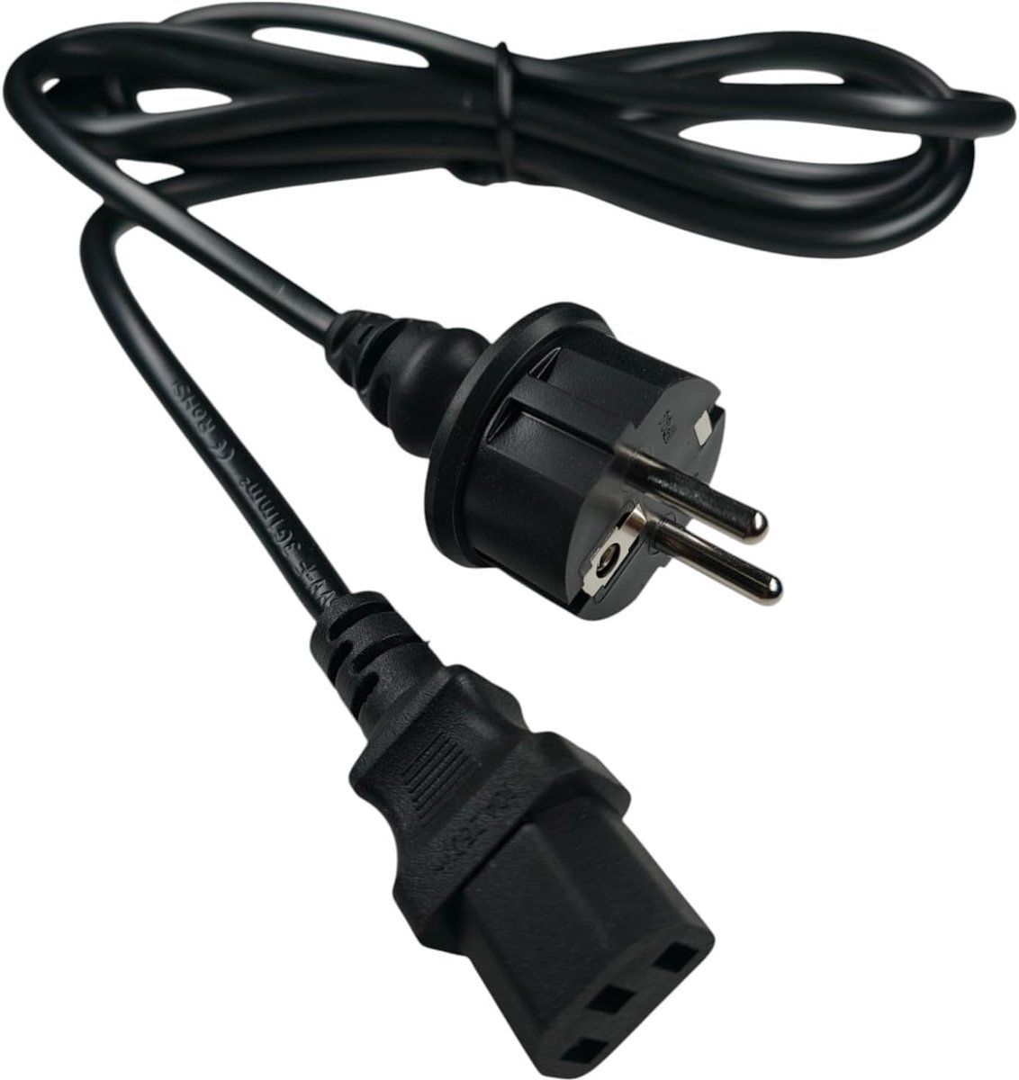 Koud apparaat kabel 5 m 230V 10A - IP44 - type F CEE 7/4 - C13 stekker voor computer en printer - ShopVlot