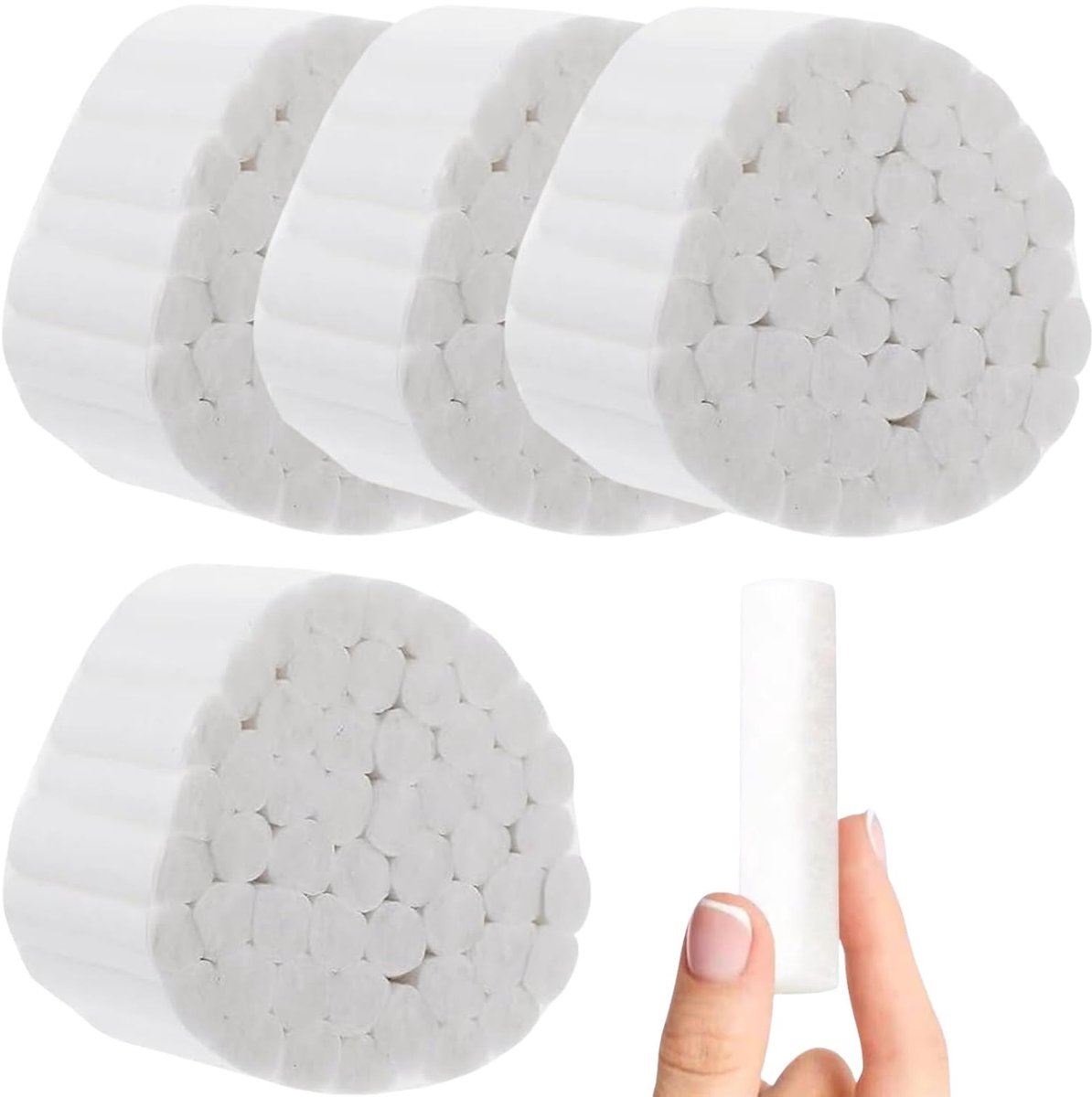SnelShoppen - 200 Stuks Tandarts Katoenen Rolletjes, Katoenen Swabs voor Tandartsen, Comfortabele en Zachte Tandborstels van Hoogwaardige Katoenvezels