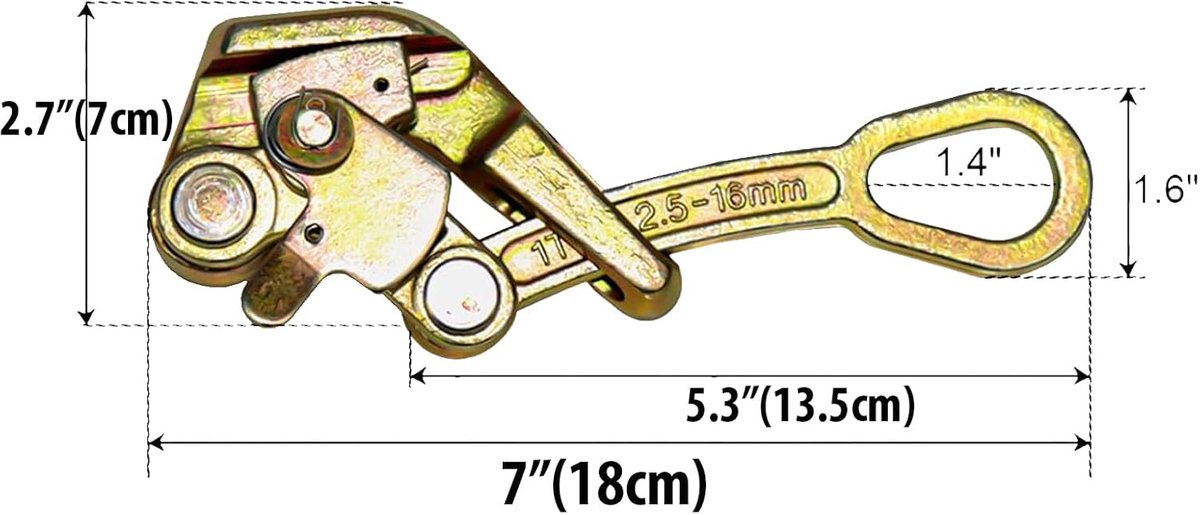 Kabeltrekker 2t - zwaar metalen constructie - hoge belasting - ideaal voor kabelspanning - ShopVlot