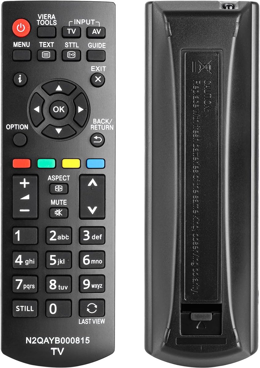 Afstandsbediening N2QAYB000815 - Vervangingscontroller - Geschikt voor Panasonic LCD LED TV - Eenvoudig in gebruik - ShopVlot