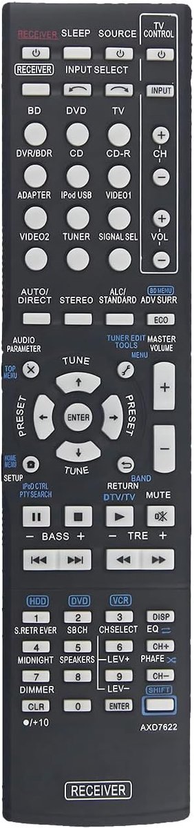 Vervangende afstandsbediening voor Pioneer AV-receiver - Compatibel met VSX-921-K en meer - Eenvoudig in gebruik - ShopVlot