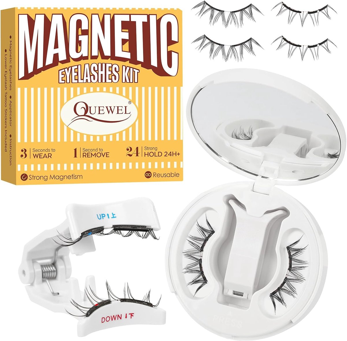Magnetische wimpers met applicator - zachte wimpers - upgrade set - eenvoudig aan te brengen - ShopVlot