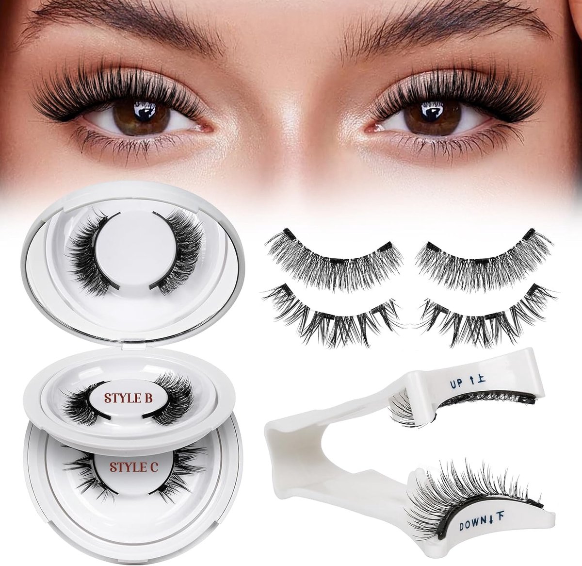 Ciglia Finte Magnetische Wimpers - Herbruikbaar met Applicator - Eenvoudig te Dragen en Verwijderen - Set van 2 - ShopVlot