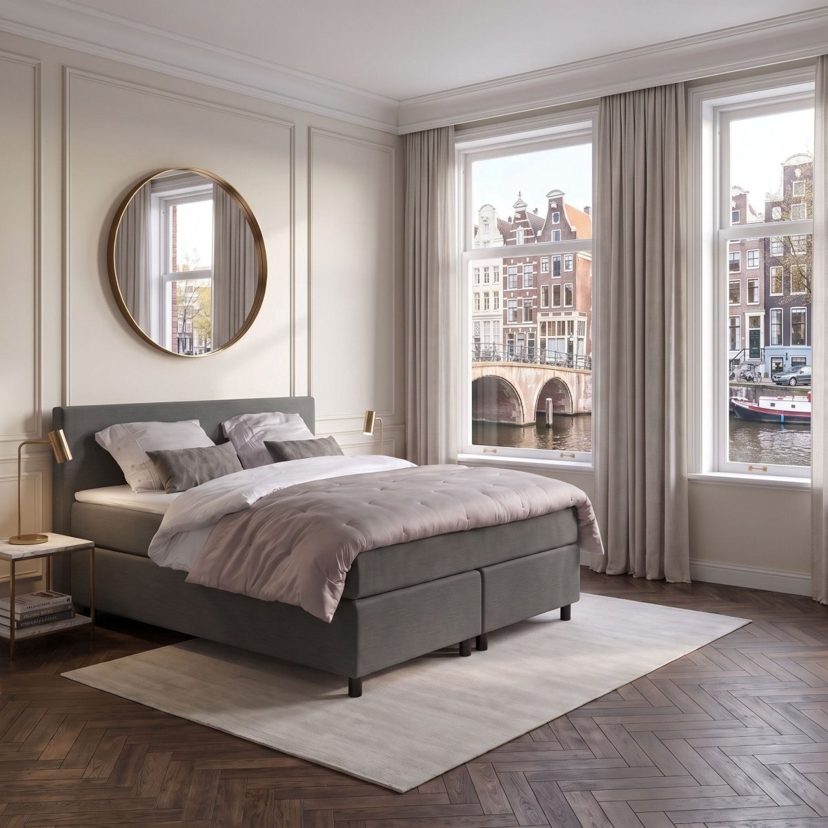 Brouwers Bedding Anno 1588 Boxspring Antraciet 120x200 cm - Brouwers Bedding - €725,00