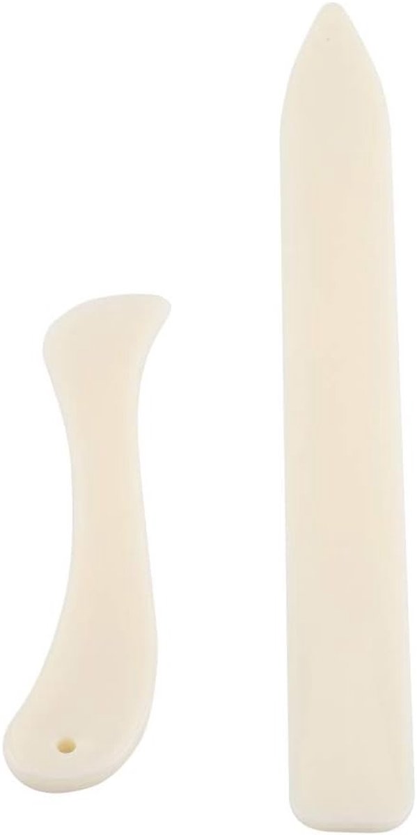 Bone Folder Tool 2 Stuks - Wit Paper Creaser Tool - Ideaal voor Vouwen en Rillen - Perfect voor Handgemaakte Crafting - ShopVlot