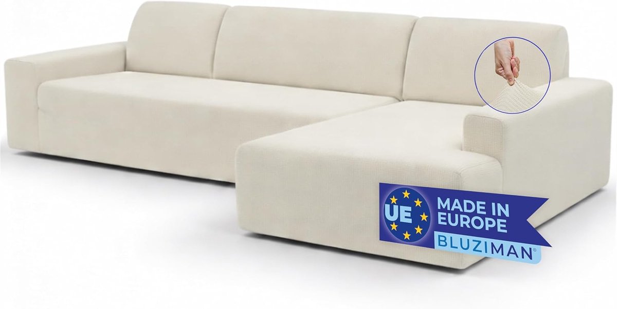 Sofahoes Chaise Longue L-vorm - Stretch en hoogwaardig katoen - Universele bescherming - Duurzaam en stijlvol - ShopVlot