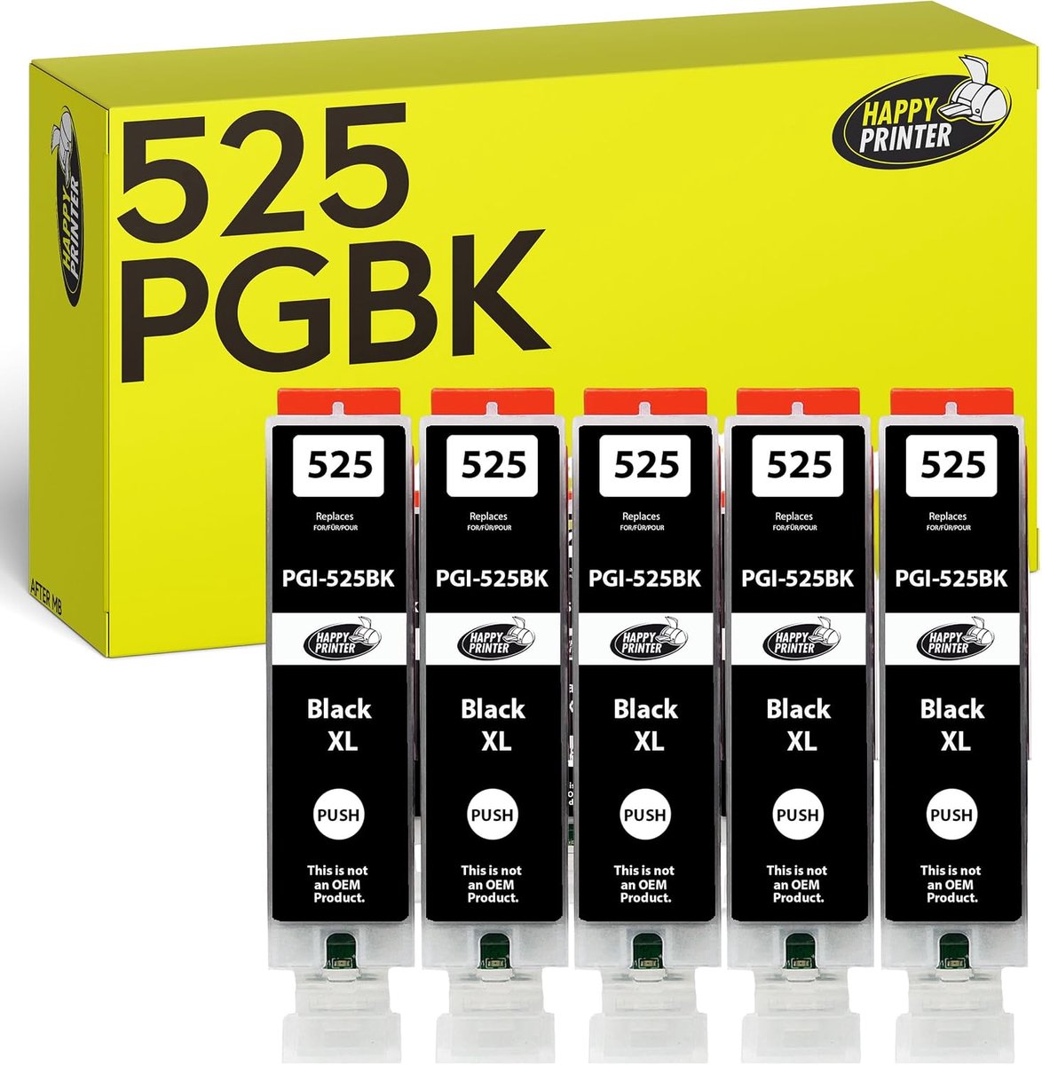 Cartridges XL 5-pack - Compatibel met Canon PGI-525 - Hoogwaardige afdrukken - Geschikt voor diverse modellen - ShopVlot
