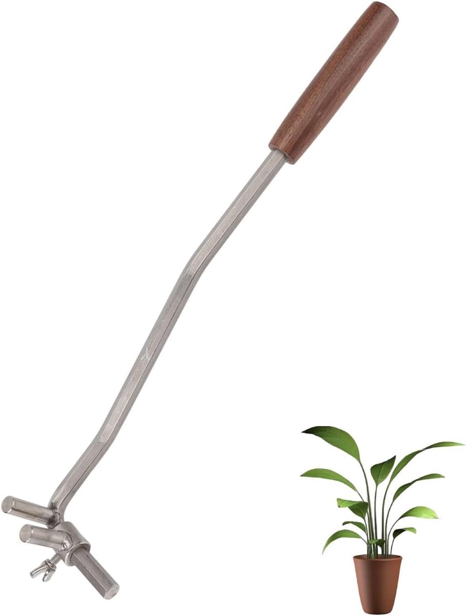 Bonsai-buiggereedschap 10 mm - roestvrij staal met walnootgreep - duurzaam en betrouwbaar - perfect voor tuin en erf - ShopVlot