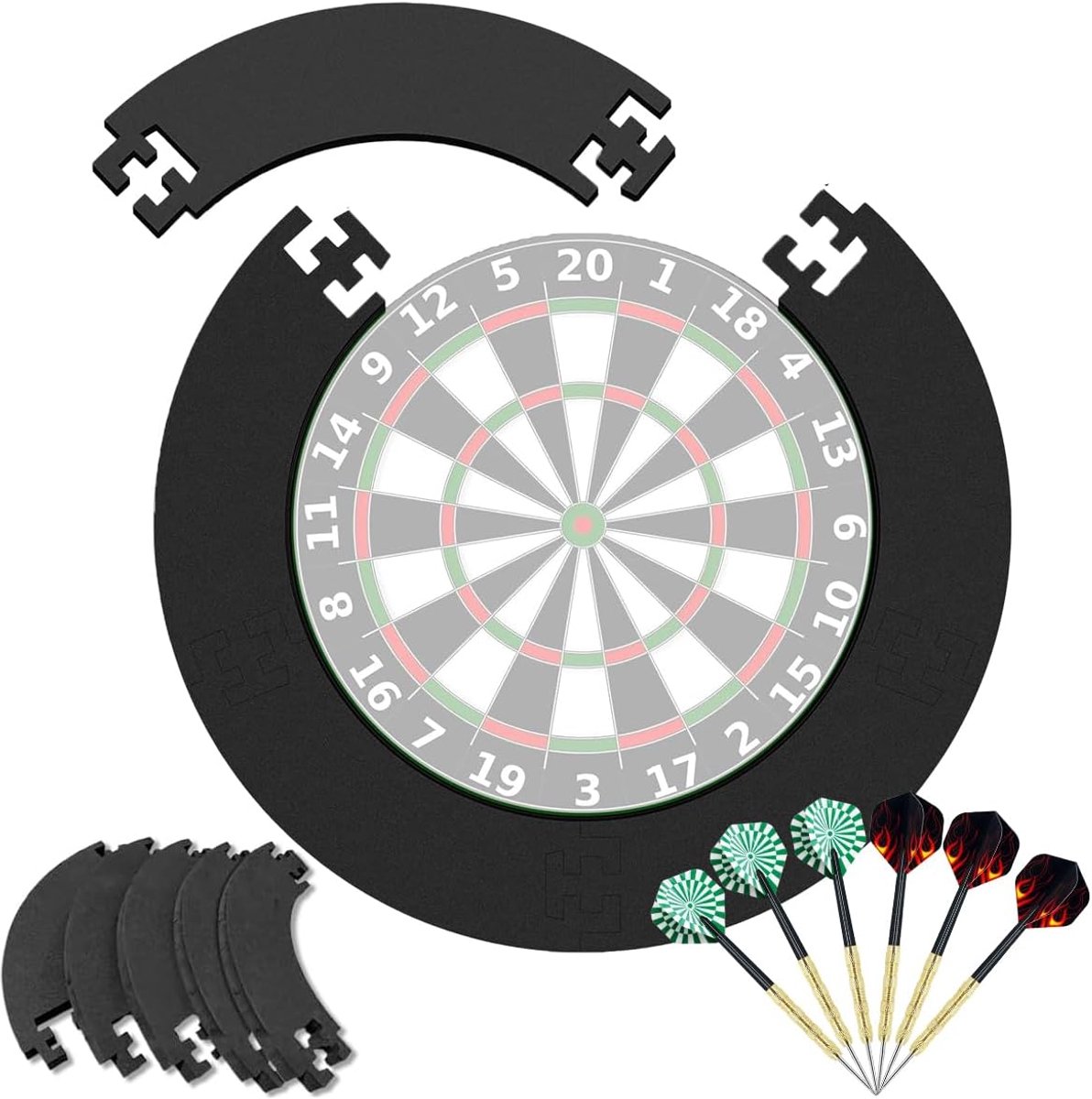 Dart Surround opvangring 71 cm - EVA-dartbord omranding - beschermring voor wandbescherming - voorkomt springen - ShopVlot