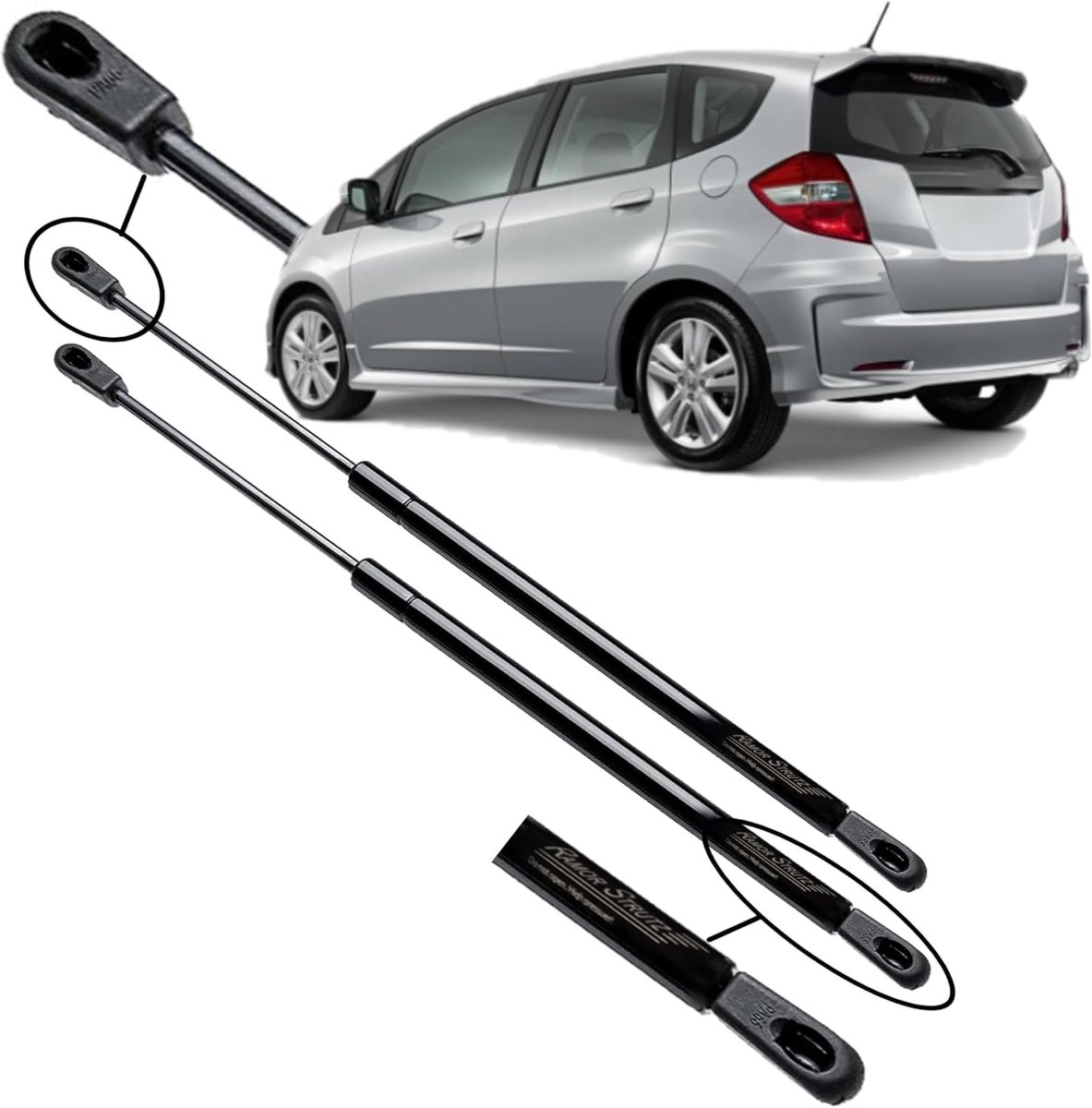 Gasveren achterklep 427 mm - vervanging voor Honda Jazz 2008-2015 - krachtige 500N - eenvoudige installatie - ShopVlot